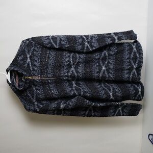 Alpine Men's Charcoal and Light Gray Zip-Up Sweater